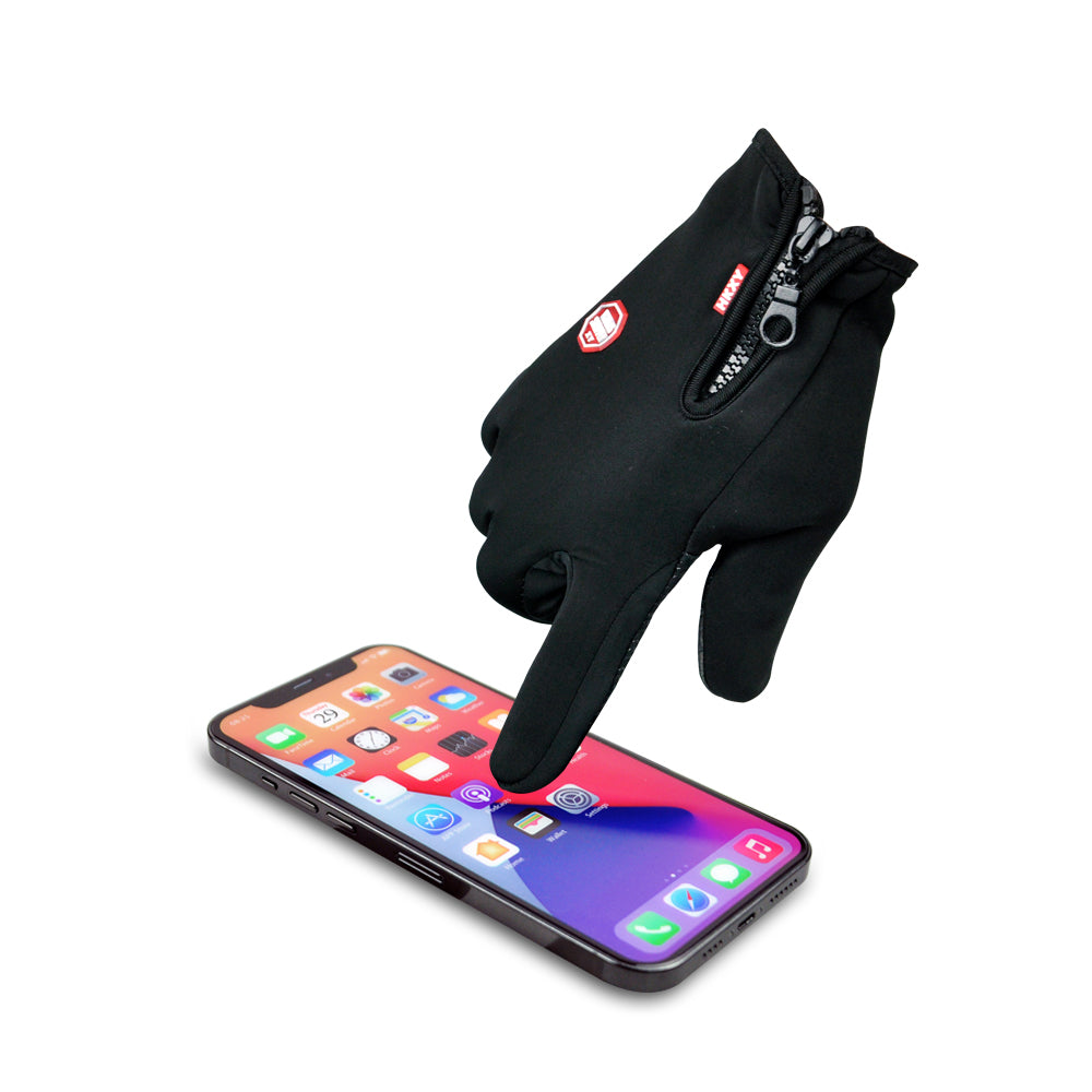 Anti-Slip Thermal Touch Screen Gloves With Zipper